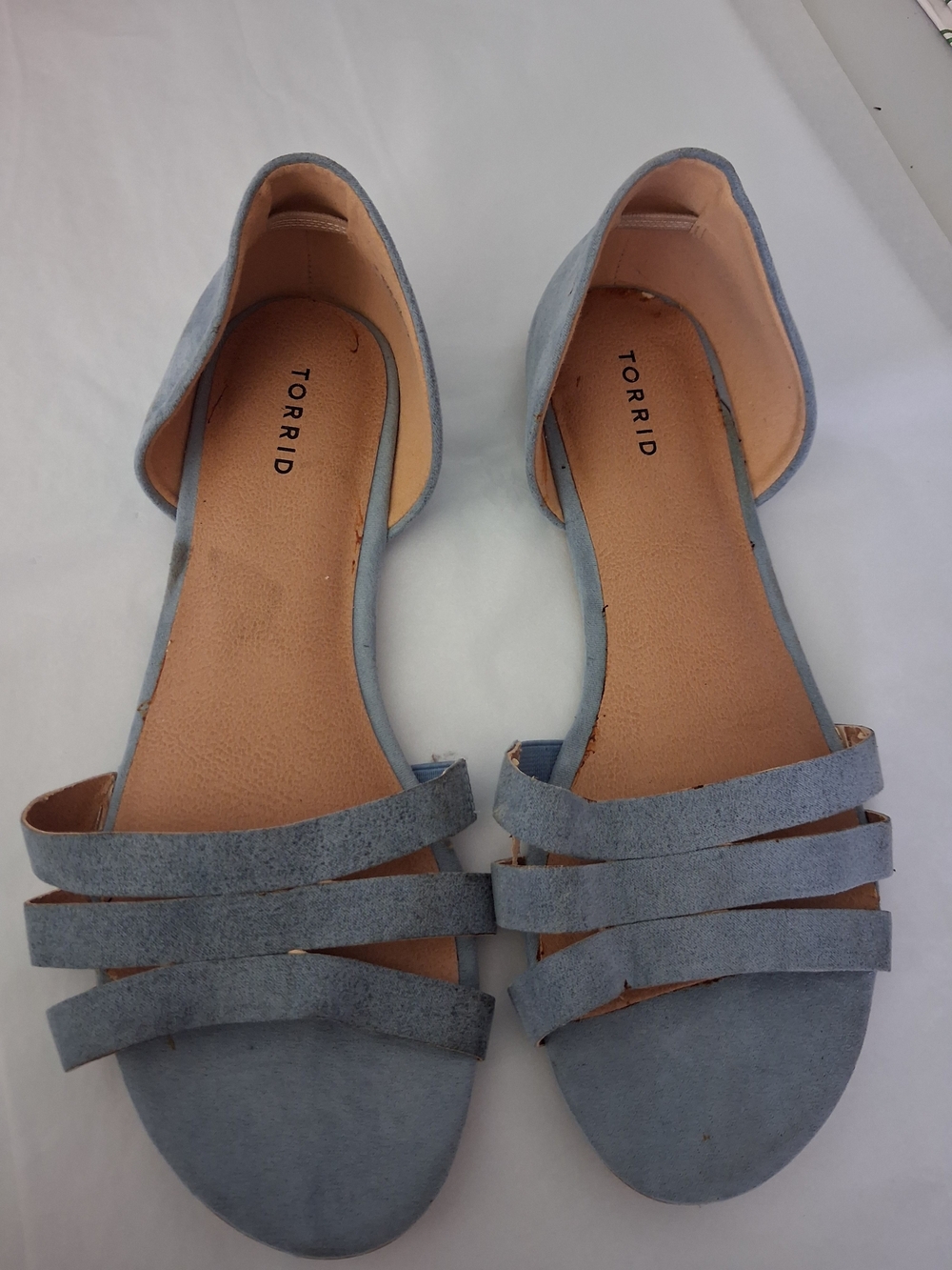 Torrid Women's Light Blue Suede D'Orsay Strappy Sandals